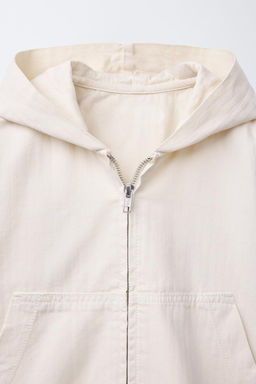 HERRINGBONE HOODED OVERSHIRT - Zara фото 3