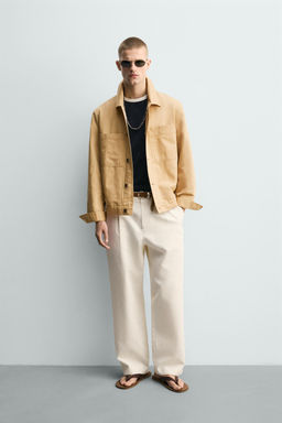 SOBRECAMIS RELAXED FIT ALGOD?N - LINO / Mostaza
