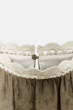 VESTIDO CORTO EFECTO ANTE / Tostado - Zara фото 9