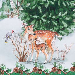 Скатерть новогодняя Этель Новогодний лес 148х110 см, 100% хл, саржа 190 гр/м2 с ГМВО  фото 3