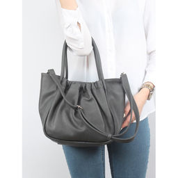 Сумка женская искусственная кожа ADEL-285, 3отд.2внут.карм. плечевой ремень, серый тем 258558 - Adelia фото 5