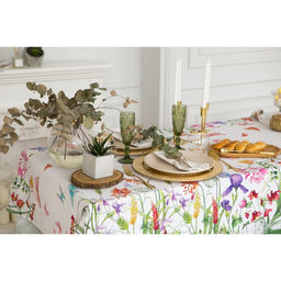 Скатерть Этель Луговые цветы 180х150 см, 100 % хлопок, саржа 190 гр/м2  фото 7
