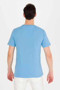 U. S. Polo Assn Мужская бирюзовая базовая футболка с круглым вырезом - U.s. polo assn фото 5