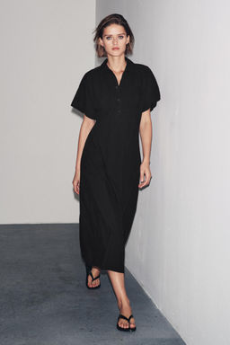 ZW COLLECTION POPLIN SHORT SLEEVE DRESS