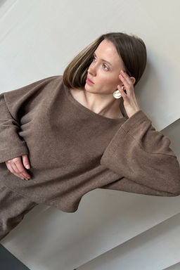 Свитер WOOL041/04/Коричневый - M&G all natural фото 5