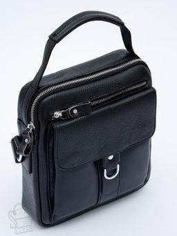 Сумка мужская кожаная 8208H black Heanbag