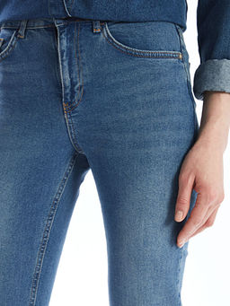 Y?ksek Bel Straight Fit Kad?n Jean Pantolon