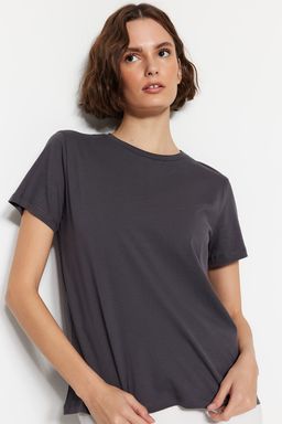 TRENDYOLMILLA Cok Renkli %100 Pamuk Suprem Bisiklet Yaka 2li Paket Orme T-Shirt TWOSS20TS0141 фото 42