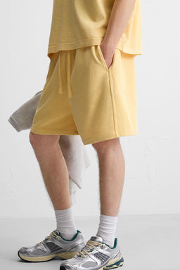 WASHED RELAXED FIT JOGGER BERMUDA SHORTS - Zara фото 24