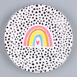 Цена за 10 шт. Тарелка бумажная Радуга, 18 см - Страна карнавалия фото 9