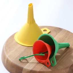 Цена за 2 шт. Набор воронок на подвеске, 3 шт., пластик, МИКС