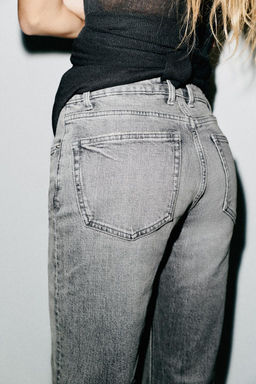 TRF HIGH-WAIST STRAIGHT LEG JEANS - Zara фото 6