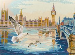 Кристальная (алмазная) мозаика ФРЕЯ ALPD-043 на подрамнике Вид на Биг Бен 40 х 30 см