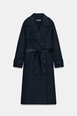 WOOL COAT WITH BELT - Zara фото 6