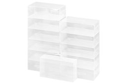 Набор 12 коробок для хранения женской обуви 30*18*10 см Прозрачные складные, с ручкой - Elan gallery фото 3