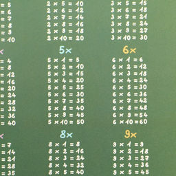 Накладка на стол пластиковая А3 (430 х 320 мм), Calligrata Таблицы Пифагора, обучающая, 430 мкм фото 4