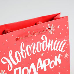 Цена за 3 шт. Пакет подарочный новогодний ламинированный Новогодний подарок, S 5.5 см ? 15 см ? 12 см
