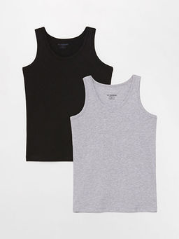 Bisiklet Yaka Basic Erkek ?ocuk Atlet 2li