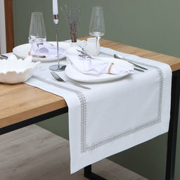 Дорожка Этель со стразами, 118 х 60 5 см, цвет белый, п/э  фото 3