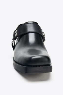 LEATHER BIKER CLOGS - Zara фото 5