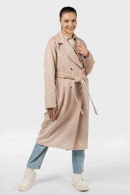 01-11275 Пальто женское демисезонное (пояс)