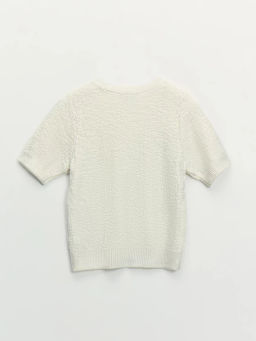 Джемпер металлик с коротким рукавом / Zarina  фото 2