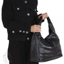 Сумка женская кожаная 970272 black Velina Fabbiano-Safenta в Новосибирске