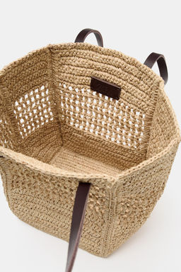 BOLSO MINI SHOPPER RAFIA / Beige claro - Zara фото 6