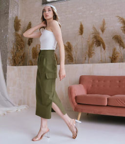 Юбка #ОБШ1823, хаки