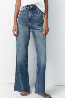TRF WIDE-LEG HIGH-WAIST JEANS - Zara фото 3