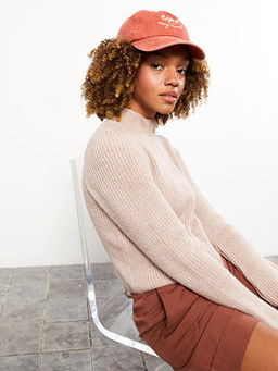 Dik Yaka D?z Uzun Kollu Kad?n Triko H?rka