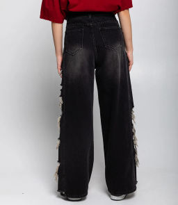 Джинсы #КТ10589, чёрный