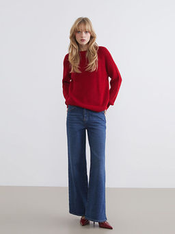 Wideleg Kad?n Jean Pantolon