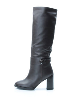 02-DL17-56 BROWN Сапоги зимние женские (натуральная кожа, натуральный мех) - Фабричный китай фото 12