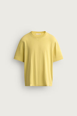 CAMISETA PUNTO REGULAR FIT / Amarillo claro - Zara фото 7
