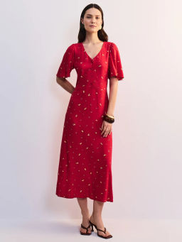 Платье миди с треугольным вырезом ZR2605012914-209 / Zarina  фото 2