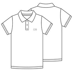 CWJB 63158-20/ Рубашка-поло для мальчика/ Белый/