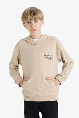 Bask_l_ Kap__onlu __i Yumu_ak T_yl_ Okul Sweatshirt Erkek _ocuk - Defacto фото 3