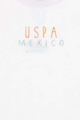 Белая футболка с круглым вырезом для мальчиков - U.s. polo assn фото 3