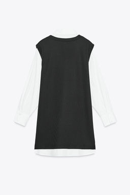 POPLIN MINI DRESS WITH MATCHING DETAIL - Zara фото 7