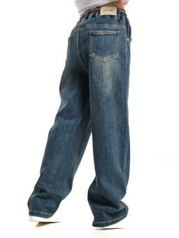 Джинсы для девочек прямого кроя 33-69031 синий - Mini maxi фото 11