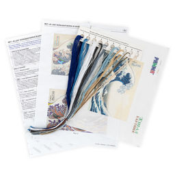 Набор для вышивания PANNA Живая картина MET-JK-2267 Большая волна в Канагаве 15 х 10 см