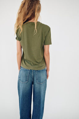 BASIC COTTON T-SHIRT - Zara фото 7