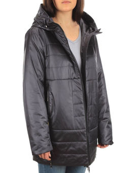 BM-1058 DK. GRAY Куртка демисезонная женская АЛИСА (100 гр. синтепон) - Фабричный китай фото 8