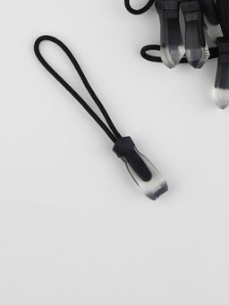 Цена за 2 шт. Пуллер для молнии, 2.3 см, 6×0.7 см, 10 шт., чёрный, прозрачный