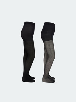 K?z ?ocuk Ince K?lotlu ?orap 2li