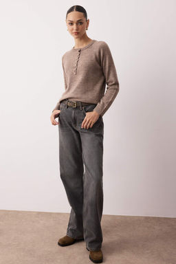 Vizon Yumusak Dokulu Dugme Detayl? Triko Kazak TWOAW25KZ00103 - Trendyolmilla фото 2