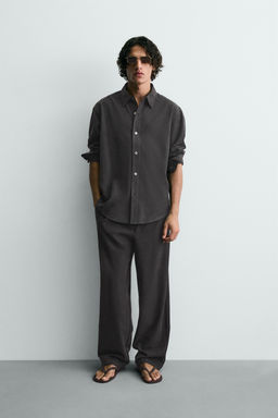 CAMISA FLUIDA RELAXED FIT / Negro