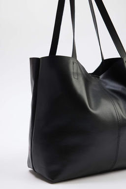 Siyah Deri Kad?n Maksi Boy Omuz Cantas? TAKAW26OC00041