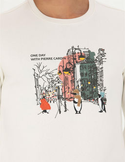 Ekru Regular Fit Sweatshirt - Pierre cardin фото 7